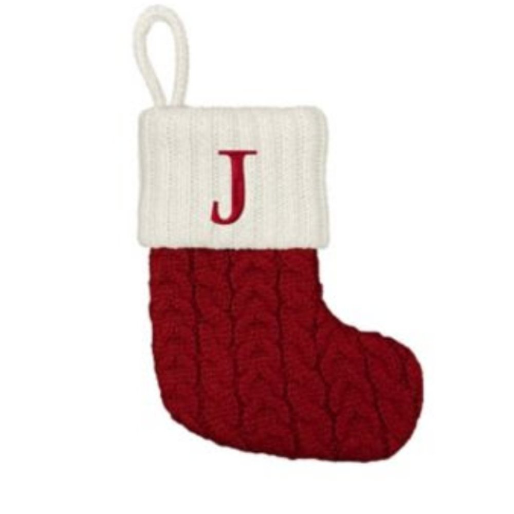 St. Nicholas Square® Mini Cable Knit Monogram Stocking